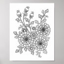Search for adult colouring book posters Flower