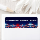 Search for fireworks return address labels Stars and stripes