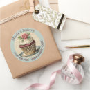 Search for vintage cupcake stickers Bakery