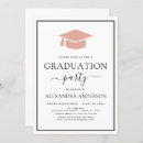 Search for pink black graduation invitations Grad party