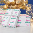 Search for happy holidays wrapping paper Typography