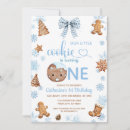 Search for gingerbread birthday invitations Blue