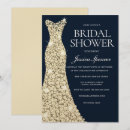 Search for navy and gold bridal shower invitations Glitter
