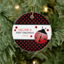 Search for ladybird christmas tree decorations Ceramic