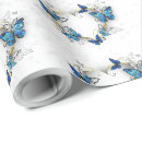 Search for blue butterfly wrapping paper Gold