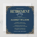 Search for classy retirement party invitations Blue