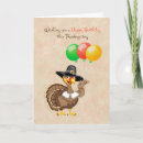 Search for birthday on thanksgiving cards Whimsical