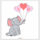 Search for elephant valentine stickers Pink