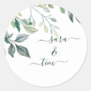 Search for eucalyptus wedding stickers Names couple