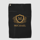 Search for modern trendy golf towels Initial