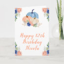 Search for pumpkin birthday cards Floral flowers
