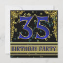 Search for black gold 35th birthday invitations Adult