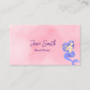 Search for mermaid business cards Watercolor