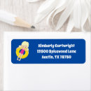 Search for swimmer return address labels Blue