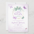 Search for purple baby girl shower invitations Butterflies