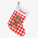 Search for gingerbread christmas stockings Red