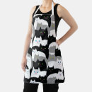 Search for black and white cat aprons For him