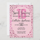Search for fuchsia sweet 16 invitations Glitter