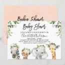 Search for pink safari baby shower invitations A little wild one