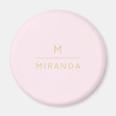 Search for stylish monogram magnets Blush pink