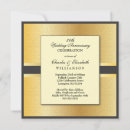 Search for square wedding anniversary invitations Golden