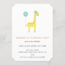 Search for giraffe birthday invitations Boy