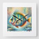 Search for aquarium clocks Watercolor