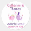 Search for lovebird wedding stickers Cute