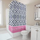 Search for pink and navy shower curtains Trendy