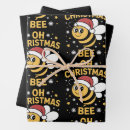 Search for christmas bee wrapping paper Santa