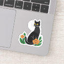 Search for spooky black cat stickers Kitten