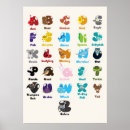 Search for animal alphabet kids posters Illustration