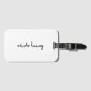 Search for plain white luggage tags Black and white