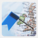 Search for map pin stickers Selective focus