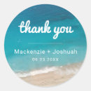Search for modern beach wedding stickers Tropical