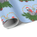 Search for christmas bird wrapping paper Grey