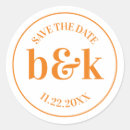 Search for fall save the date stickers Orange