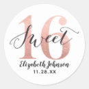 Search for sweet 16 rose gold stickers Modern