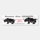 Search for rhino bumper stickers Africa