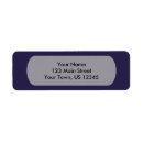 Search for dark background return address labels Blue
