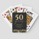 Search for 50th wedding anniversary playing cards Gold
