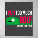 Search for funny golf posters Vintage