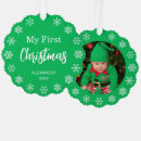 Search for babys first photo christmas tree decorations Snowflakes