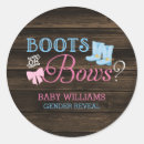 Search for boots or bows stickers Gender reveal party