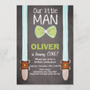 Search for little man 1st birthday invitations Bowtie