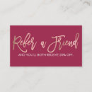 Search for pink and gold referral cards Minimalist