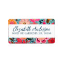 Search for girly floral return address labels Modern