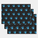 Search for paw print wrapping paper Black