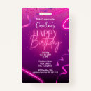 Search for birthday party id badges Neon
