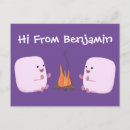 Search for cartoon camping postcards Cute